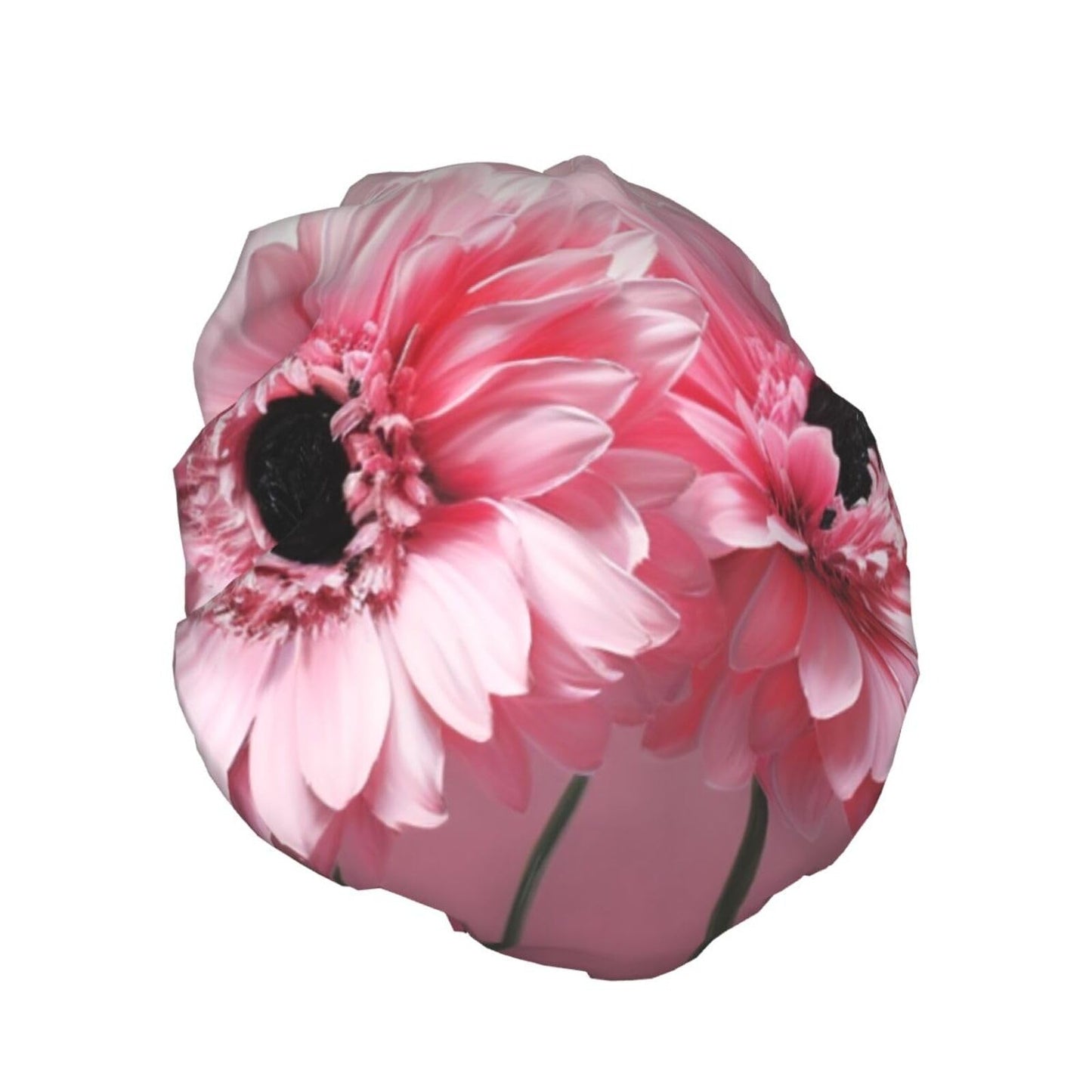Two pink floral Shower Cap for Women Men Large Reusable Shower Bonnet Double-Layer Waterproof Bath Caps Elastic Band Hair Hat for All Hairstyles Beauty and Personal Care BWLHJKE