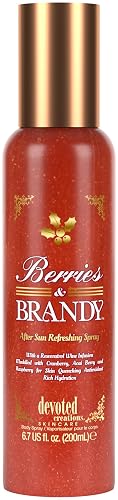 Devoted Creations Berries & Brandy After Sun Refreshing Spray | Color Extending - Skin Refreshing - Body Energizing Rich Hydrating After Sun Beauty & Personal Care Devoted Creations