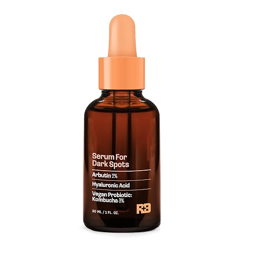 Real Basic Skin Serum for Dark Spots with Arbutin, Hyaluronic Acid & Vegan Probiotic Kombucha 1 oz. - Arbutin Serum and Hyaluronic Acid Serum for Face Beauty & Personal Care REAL BASIC