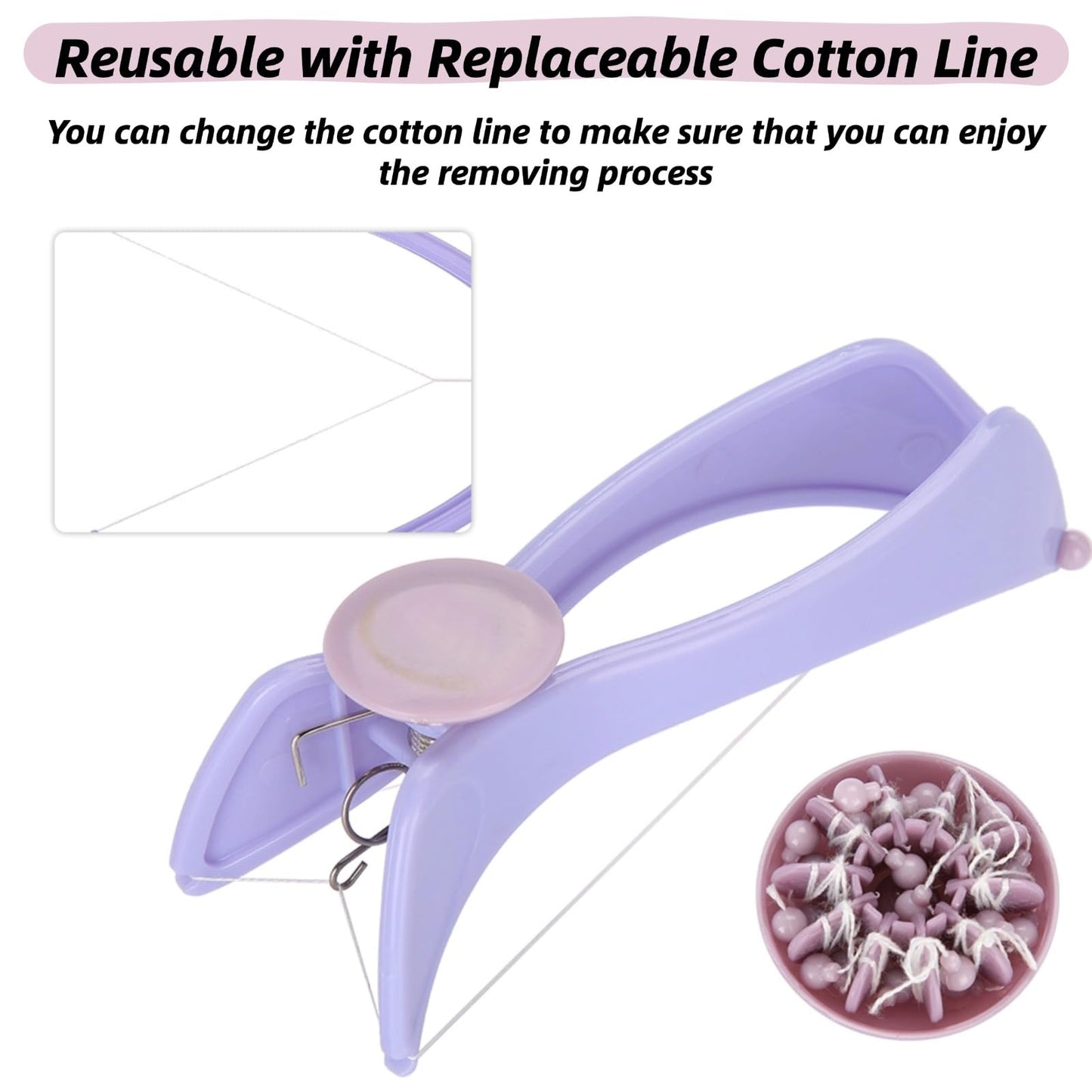 EIMSOAH Facial Hair Removal for Women, with Threading Removal Tool, Portable Size for Facial, Neck Hair (Glasses Box) Beauty and Personal Care EIMSOAH