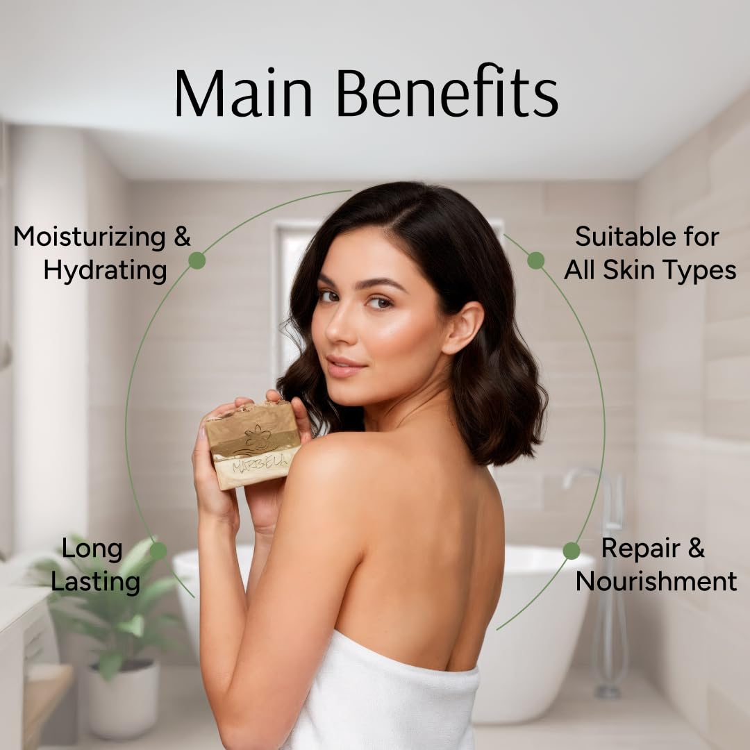 Marbela Cosmetics Handmade Soap Bar - Made in USA, Vegan Friendly, Palm Oil Free, Natural Bar Soap - Face & Body Soap for Daily Skin Care Beauty & Personal Care Marbela