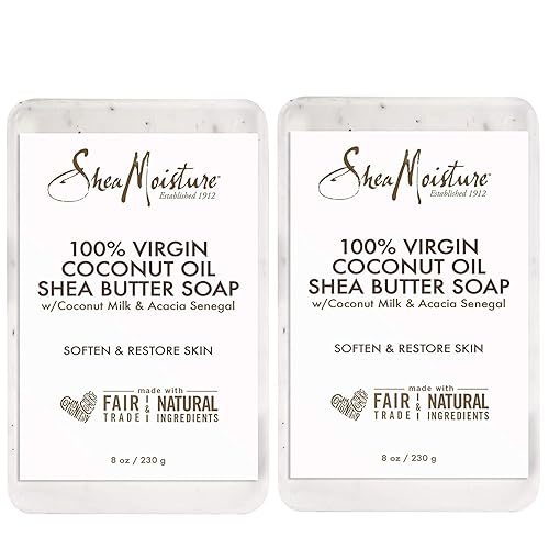 Shea Moisture 100% Virgin Coconut Oil Shea Butter Soap, 8 Ounce (Pack of 2) Beauty & Personal Care Shea Moisture
