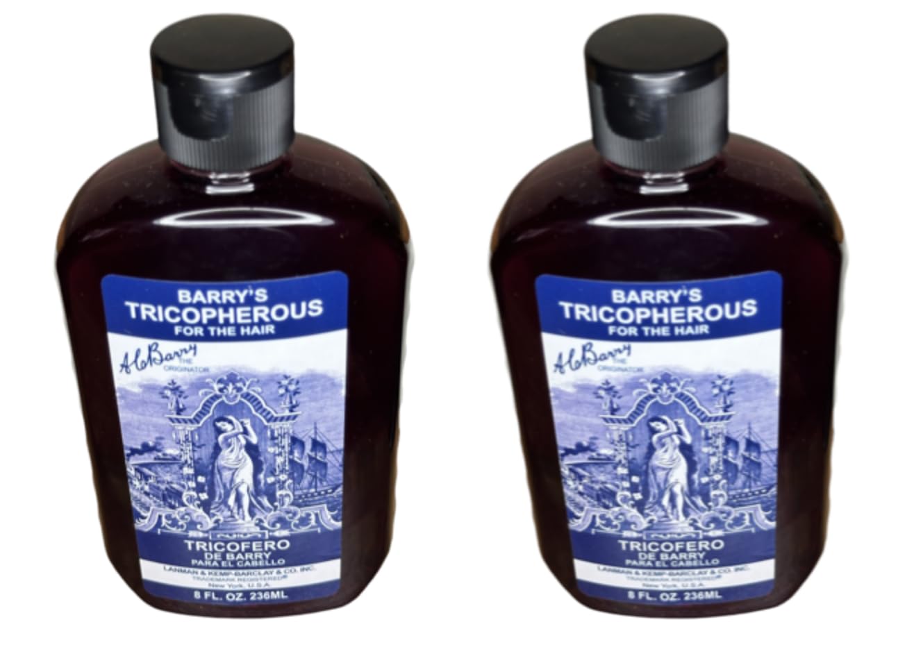 LK Barry's Tricopherous liquid regular for Hair (black) 8oz "Pack of 2" Beauty & Personal Care Tricopherous