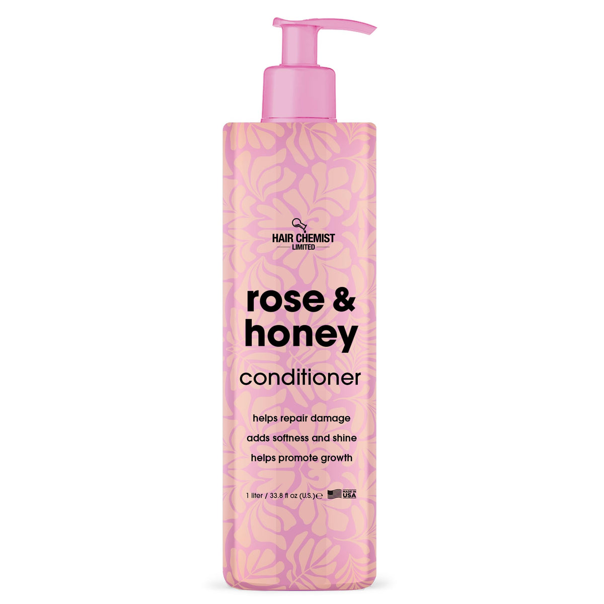 Hair Chemist Rose & Honey Conditioner 33.8 oz. - Nourishing Conditioner for Damaged Hair, Adds Softness & Shine while Promoting Growth