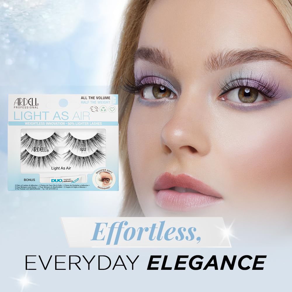 Ardell Light As Air 522 Lashes 2 Pairs + 1 gram DUO Pipette