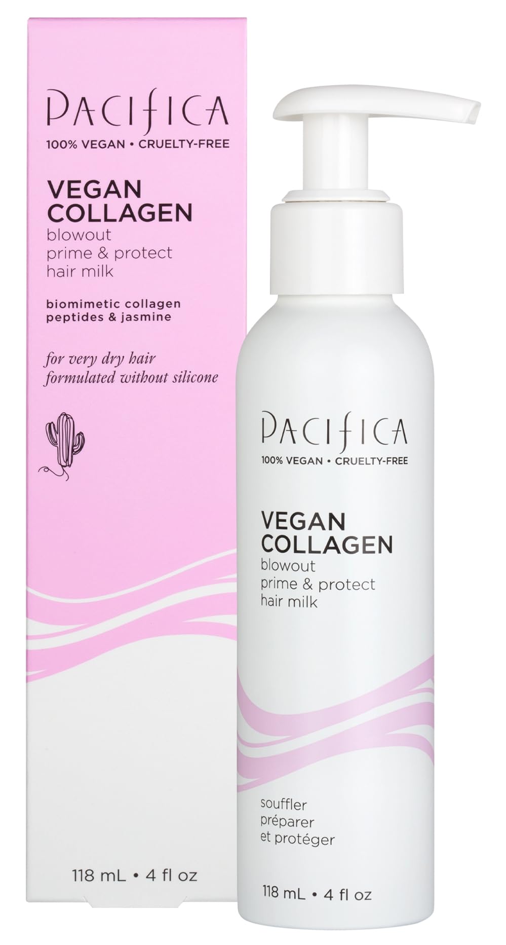 Pacifica Heat Protection Spray for Hair - Vegan Collagen Blowout Prime & Thermal Protection Hair Milk - Blow Dry Spray - for Curly, Wavy & Straight Beauty & Personal Care Pacifica