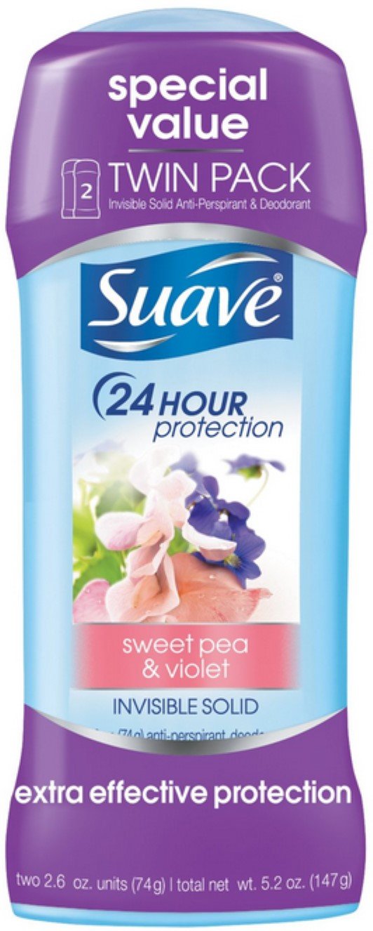 Suave Naturals Anti-Perspirant Deodorant Invisible Solid, Sweet Pea & Violet, 2.6 oz, 4 pack Beauty and Personal Care Suave