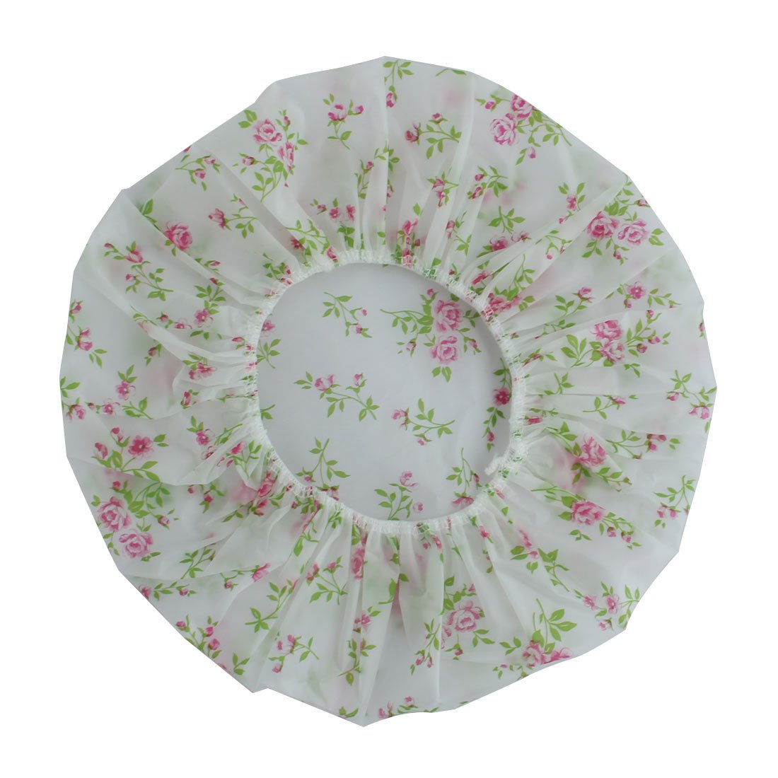 Ruilogod Woman Pink Flower Pattern Elastic Band Water Resistant Shower Bath Cap (id: a72 e17 08e cda c37 Beauty and Personal Care Ruilogod