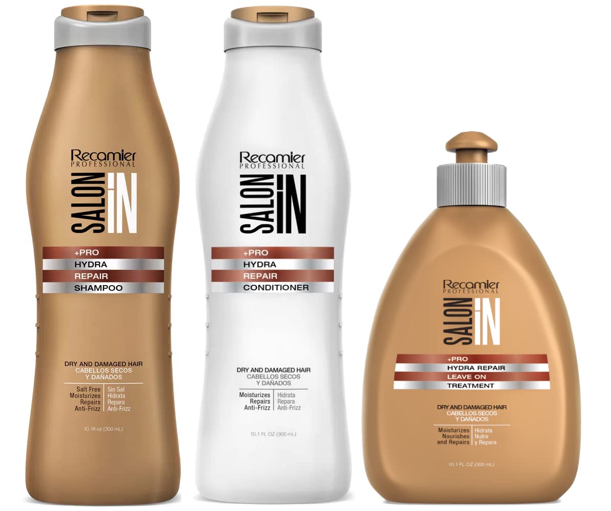 Salon In Recamier Curls & Waves Bundle - Shampoo, Conditioner & Leave-On Treatment for Curly or Wavy Hair Beauty & Personal Care RECAMIER PROFESSIONAL SALON IN