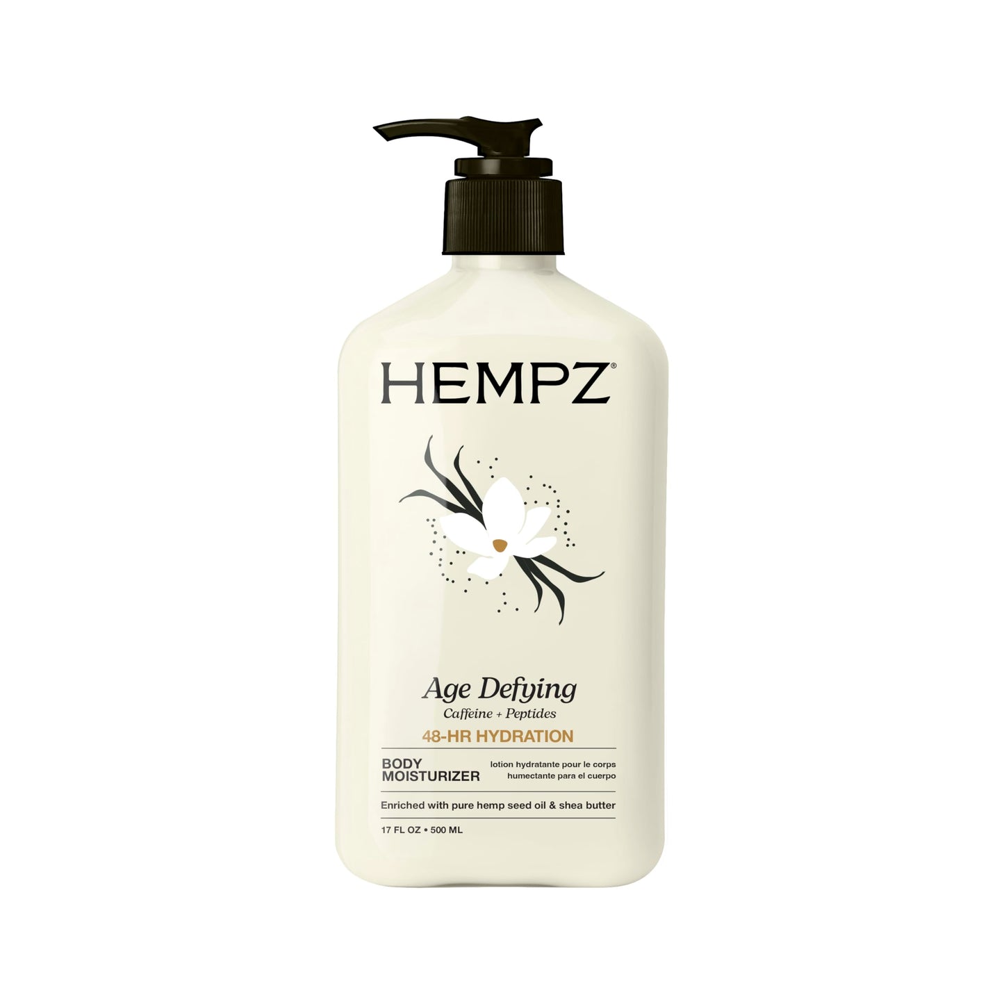 Hempz Age-Defy Body and Hand Lotion for Dry Skin, for Cracked & Crepey Skin, Quick Absorption Moisturizer, Large 17 oz Beauty & Personal Care Hempz