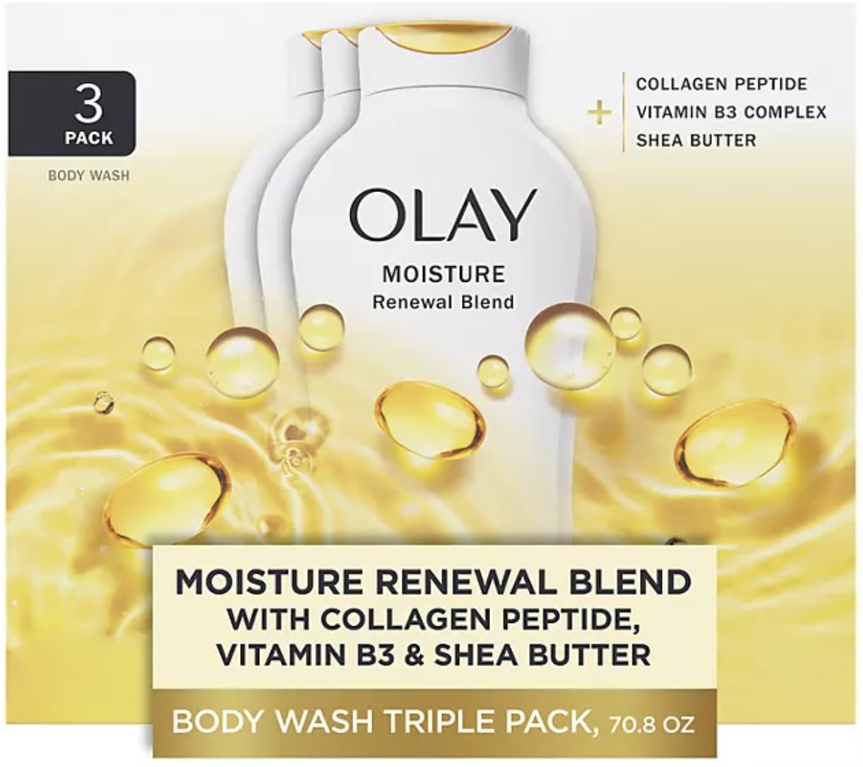 Olay Moisture Renewal Blend Body Wash, 23.6 Fluid Ounce (Pack of 3) Beauty & Personal Care Olay