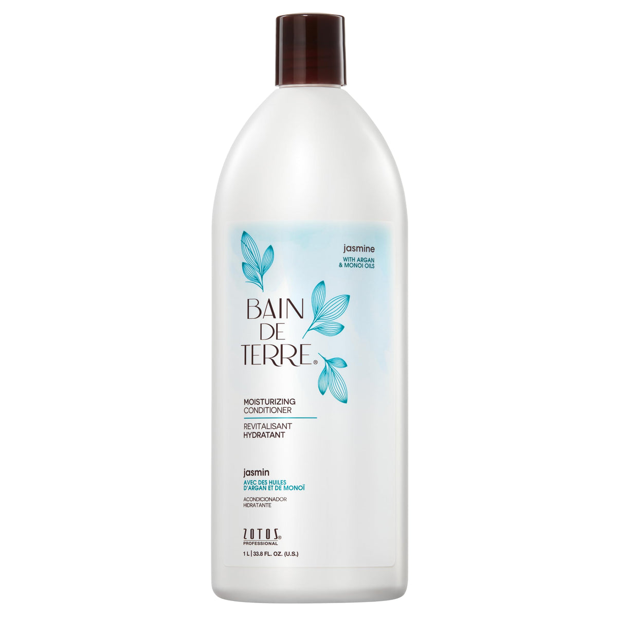 Bain de Terre Jasmine Moisturizing Conditioner, Rich Hydration for Dry Hair, with Argan & Monoi Oils, Paraben-Free, Color-Safe, Vegan, 33.8 Fl Oz Beauty & Personal Care Bain de Terre