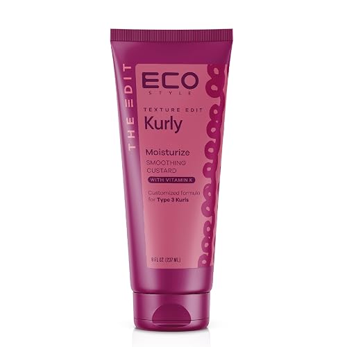 ECO STYLE, Texture Edit, Kurly Moisturize Smoothing Cream for Type 3 curly hair - A sulfate-free, curl cream that smooths, combats frizz and nourishes Beauty & Personal Care Eco Style