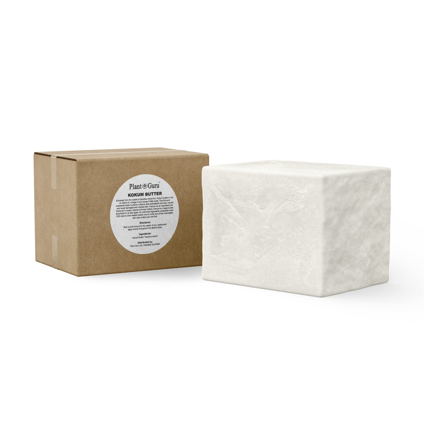 Plant Guru Raw Kokum Butter 10 lbs. Bulk Wholesale 100% Pure Natural - Great for Skin, Body and Hair Moisturizer, DIY Creams, Balms, Lotions and Soap Beauty & Personal Care Plant Guru