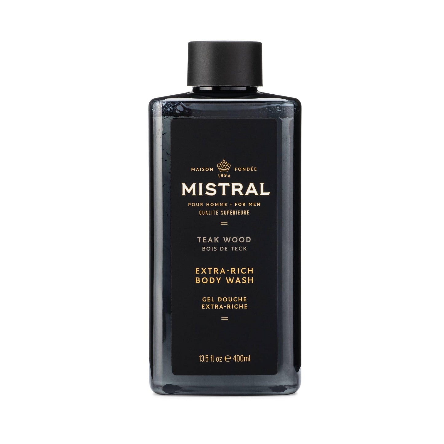 Mistral Men's Body Wash & Shampoo, Teakwood 13.5 oz | 2-in-1 Natural Shower Gel for Men | SLS, Paraben & Phthalate Free | Natural Men’s Body Wash Beauty & Personal Care Mistral