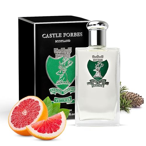 Castle Forbes Vetiver Special Reserve Men's Cologne, 100ml | Classic Men’s Fragrance w/a Modern Twist | Made w/Essential Oils | Paraben-Free Beauty & Personal Care Castle Forbes