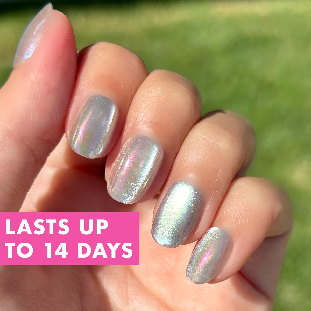 Olive & June Instant Mani Press-On Nails, Sheer Lavender Shimmer
