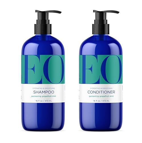 EO Shampoo and Conditioner Combo Pack, 16 Ounce Bottles (1 of Each), Grapefruit and Mint, Organic Plant Based, Hydrating & Smoothing For All Hair Beauty & Personal Care EO