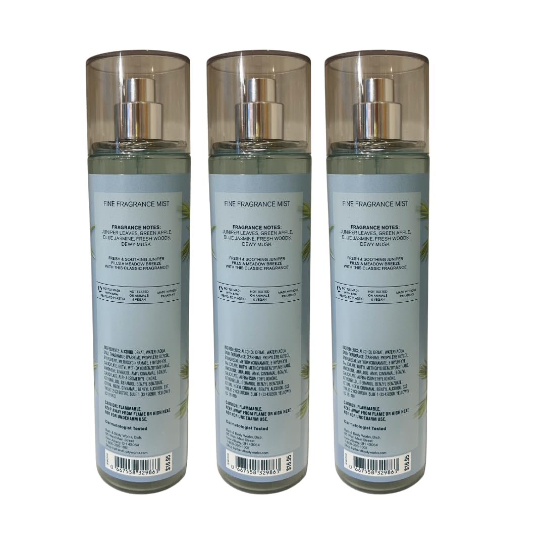 Bath & Body Works Juniper Breeze Fine Fragrance Mist 8oz - Pack of 3 Beauty & Personal Care Bath & Body Works