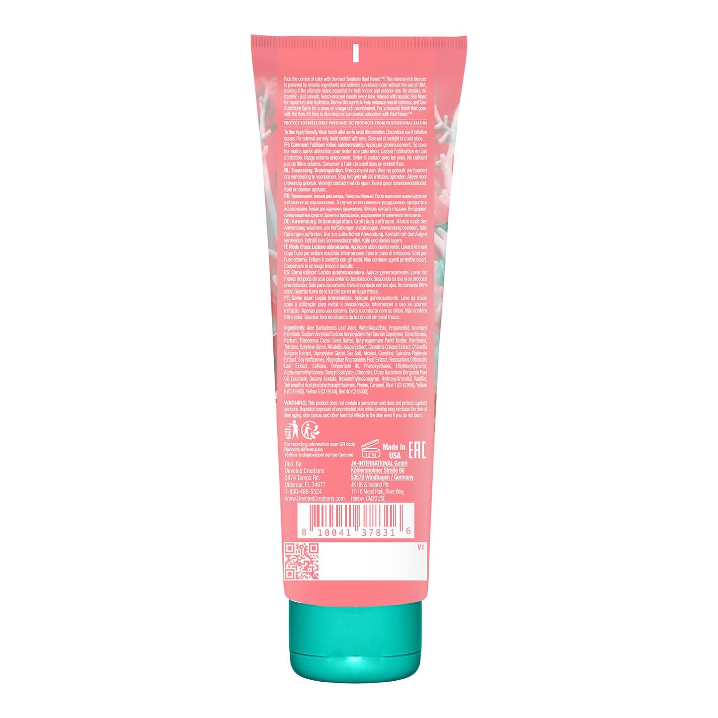 Devoted Creations Reef Havoc | Indoor/Outdoor Mineral Surge Natural Bronzer Dark Tanning Lotion Beauty & Personal Care Devoted Creations