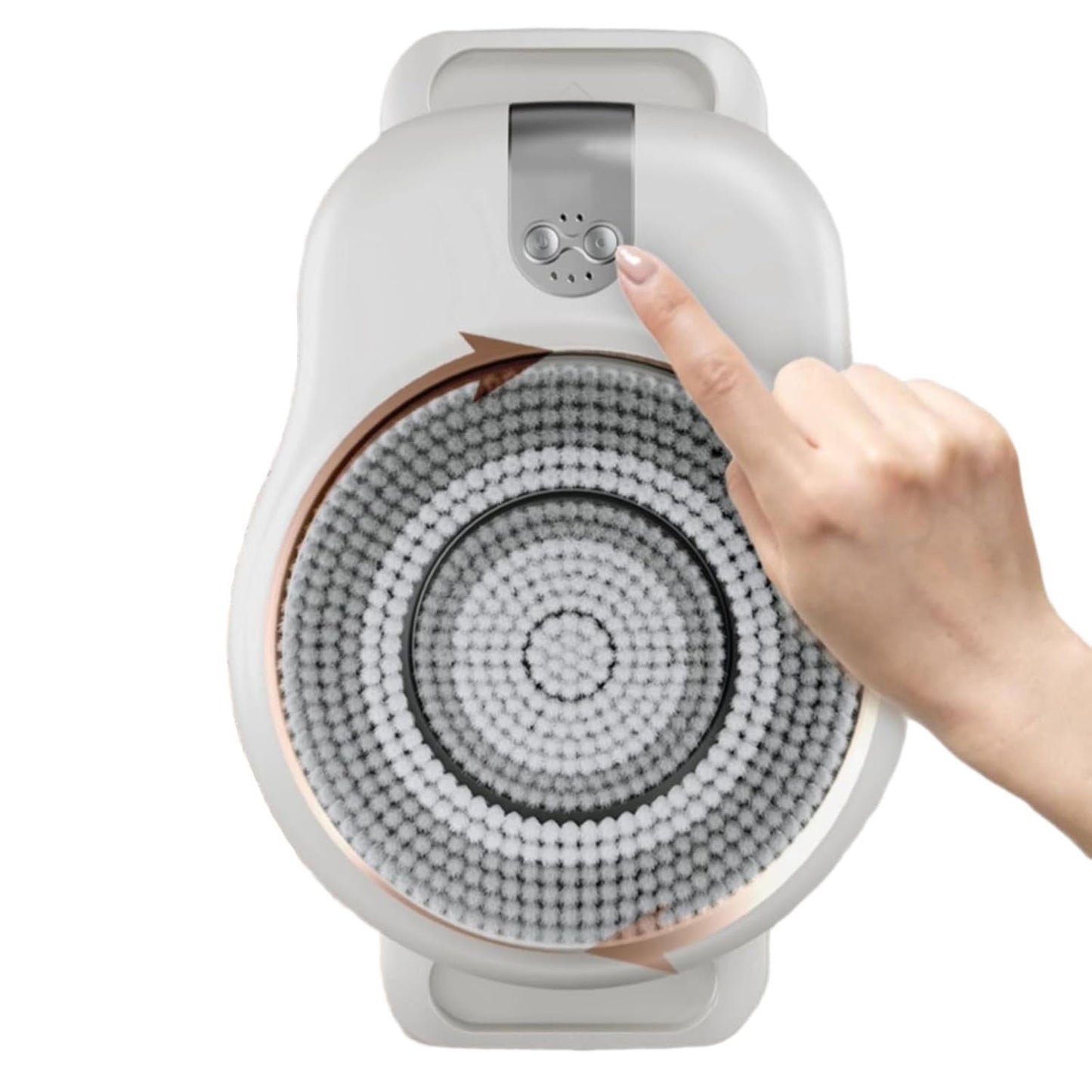 Shower Back Scrubber Wall Mounted, Electric Back Bath Brush, 360° Automatic Back Scrubber, 2-Speed Adjustment, 0-7 Mm Adjustable Height, for Shower Beauty and Personal Care LZDOYY