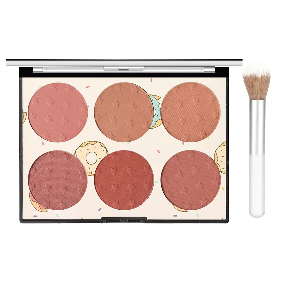 KYDA 6 Colors Blush Palette, Matte and Shimmer Blush Palette, Smooth Blendable Powder, Multiuse Blusher Makeup with Contour Highlighter-Set A Beauty & Personal Care KYDA