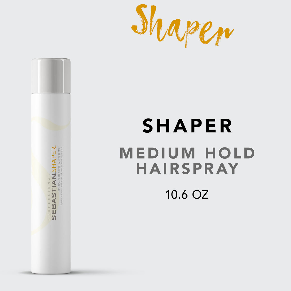 Sebastian Professional Shaper Hairspray, 50 VOC% | Flexible to Medium Hold | Brushable with Control | 10.6 oz Beauty & Personal Care Sebastian