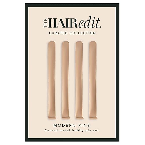 The Hair Edit Modern Bobby Pins - Gold Metal Fashion Hair Clips, 4 pack Beauty & Personal Care The Hair Edit