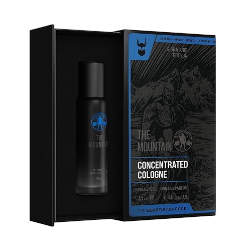 The Beard Struggle Mountain Cologne for Men - 6x Concentrated, Long Lasting Woody Fragrance - Worn by Hafthor Bjornsson - Mens Cologne, 15 mL Glass Beauty & Personal Care The Beard Struggle
