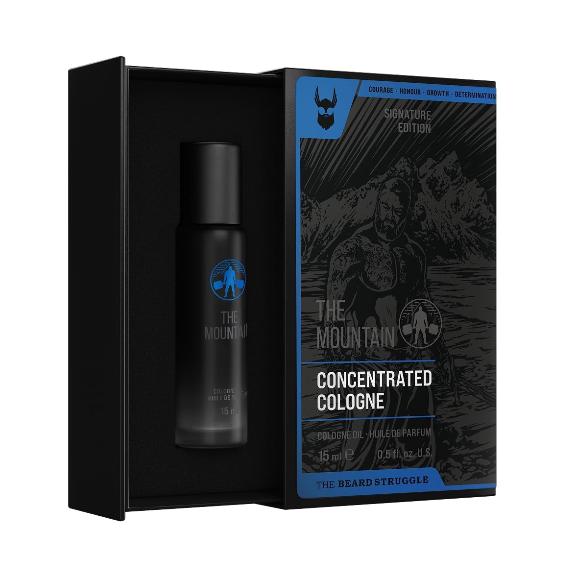 The Beard Struggle Mountain Cologne for Men - 6x Concentrated, Long Lasting Woody Fragrance - Worn by Hafthor Bjornsson - Mens Cologne, 15 mL Glass Beauty & Personal Care The Beard Struggle