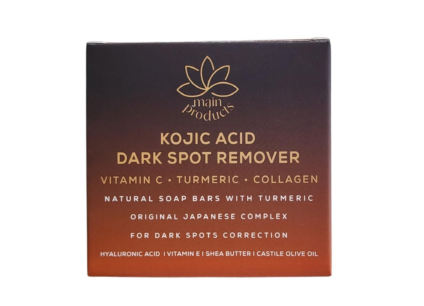 Main Products Kojic Acid Dark Spot Remover Soap Bars with Vitamin C, Retinol, Collagen, Turmeric - Original Japanese Complex Infused with Hyaluronic Beauty & Personal Care Main Products