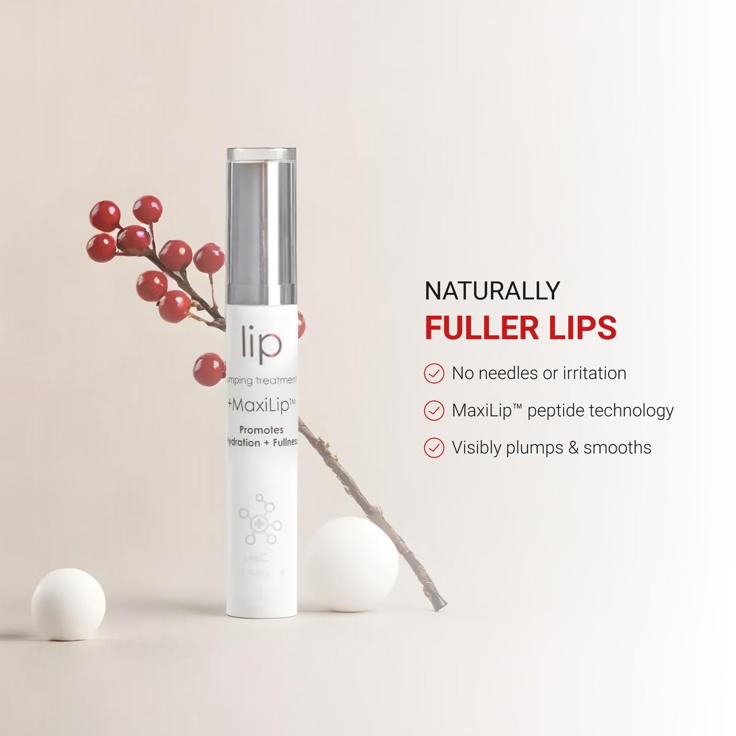LifeCell Lip Plumping Treatment - Glossy Balm with MaxiLip Peptides for Fuller, Smoother Lips - Hydrating, Non-Irritating, Fragrance-Free Lip Care Beauty and Personal Care LifeCell
