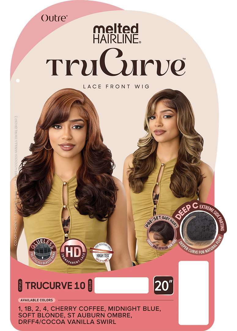 Outre Lace Front Wig - Melted Hairline - TruCurve - TruCurve 10 (DRFF4/COCOA VANILLA SWIRL)