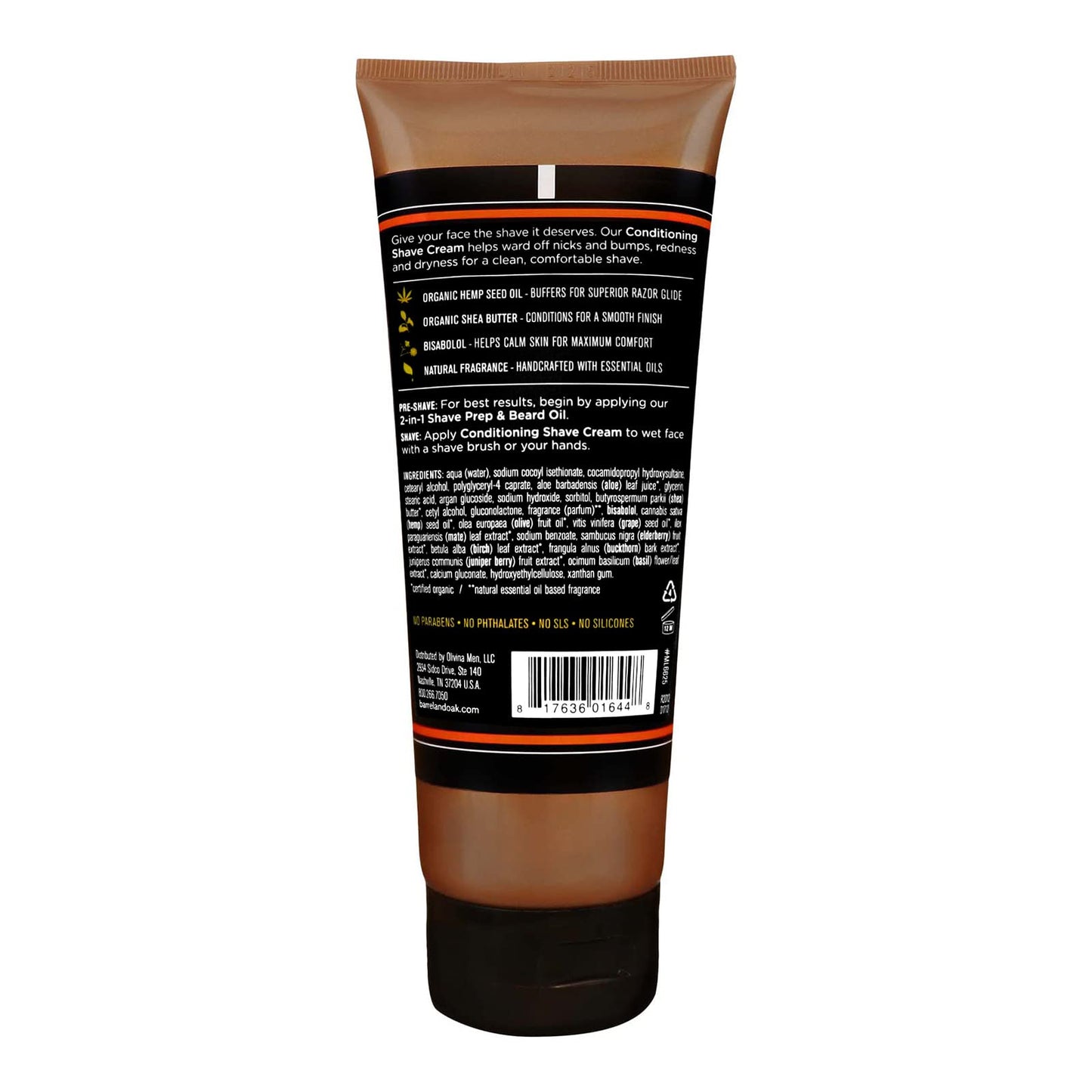Barrel and Oak - Conditioning Shave Cream, Men's Shaving Cream, Moisturizing Shave Cream, Caffeine & Antioxidant-Rich, Helps Prevent Nicks, Bumps… Beauty & Personal Care Barrel & Oak