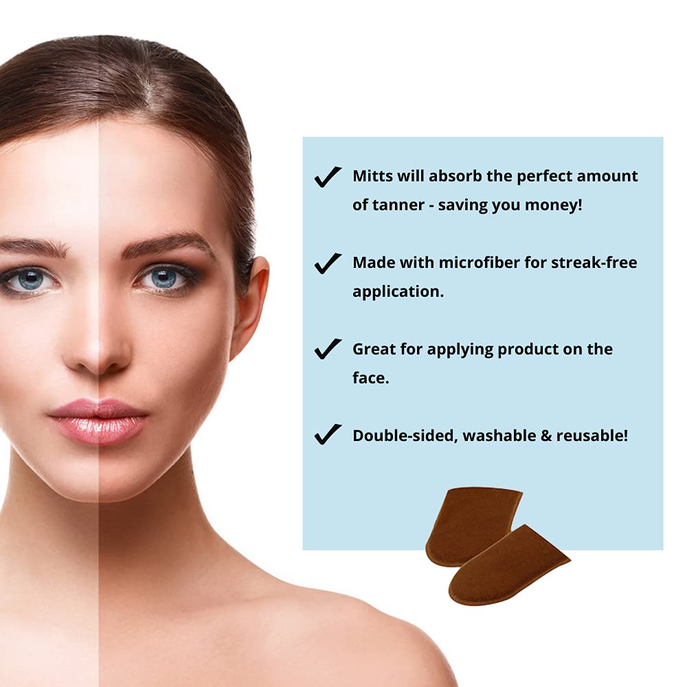 Tan Physics Sunless Tanner - 6pc Tanning Kit with Face & Body Mitts, Exfoliation Mitt & Travel Bag - Self Tanning Lotion for Face & Body - Instant Beauty & Personal Care Tan Physics