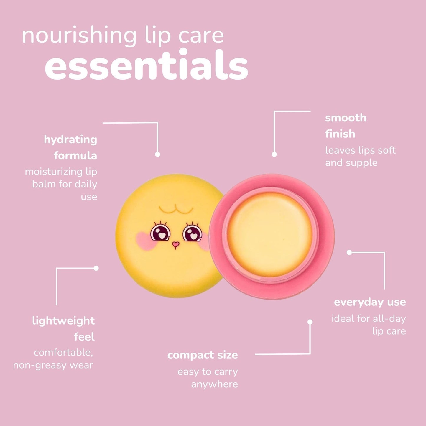 The Crème Shop Bubble Mates Macaron Lip Balm - Korean Lip Butter Balm Formulated with Hyaluronic Acid and Murumuru Butter for Moisturized, Smooth Lips Beauty & Personal Care The Crème Shop