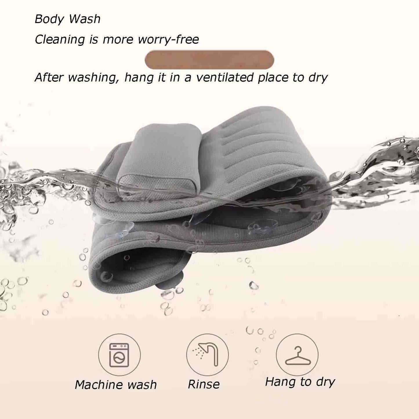 JYXYXSCP Full Body Bath Pillow, Anti-Slip Cushion for Bathtub Lumbar Support, Relieve Fatigue Lumbar Support Cushion, with Suction Cup Design (A 124 * Beauty and Personal Care JYXYXSCP