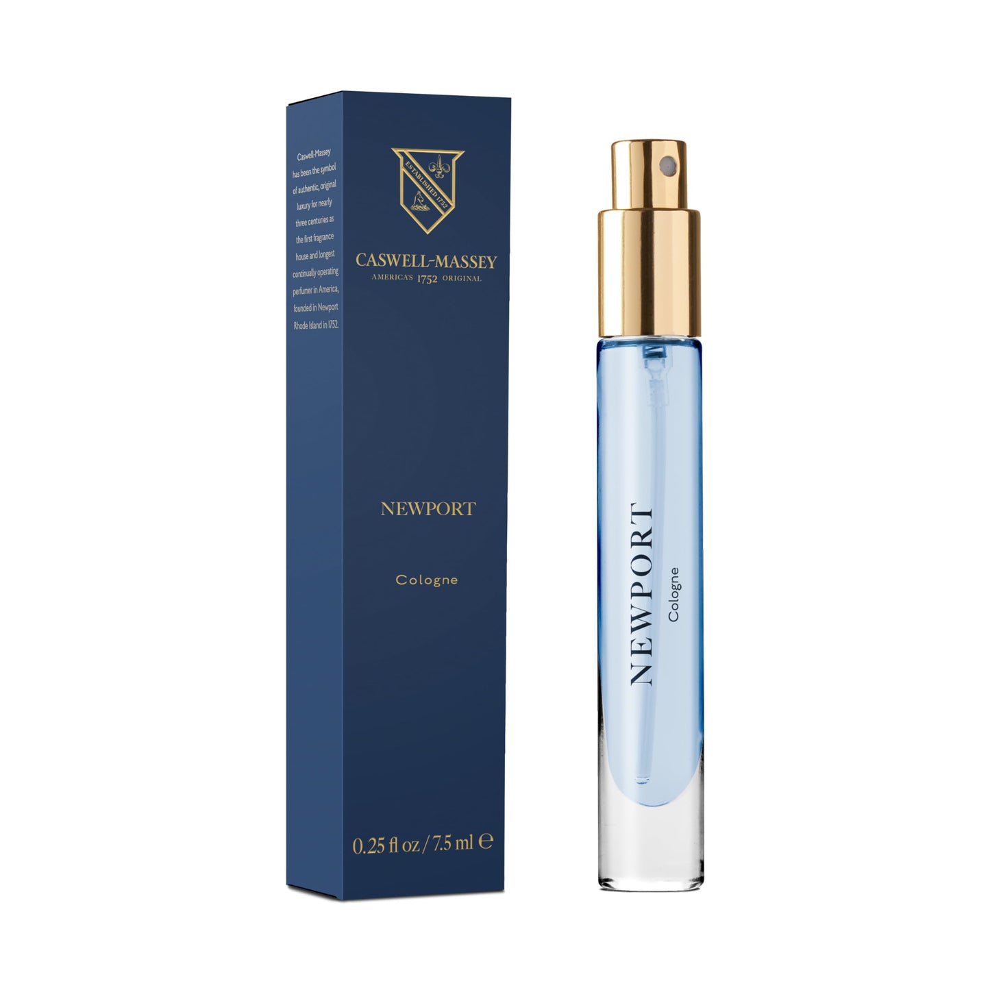 Caswell-Massey Newport Cologne Spray, Seaside Cologne with Mandarin, Balsam & Cedarwood, Fragrance for Men, Made in USA, 0.25 Oz Beauty & Personal Care Caswell-Massey