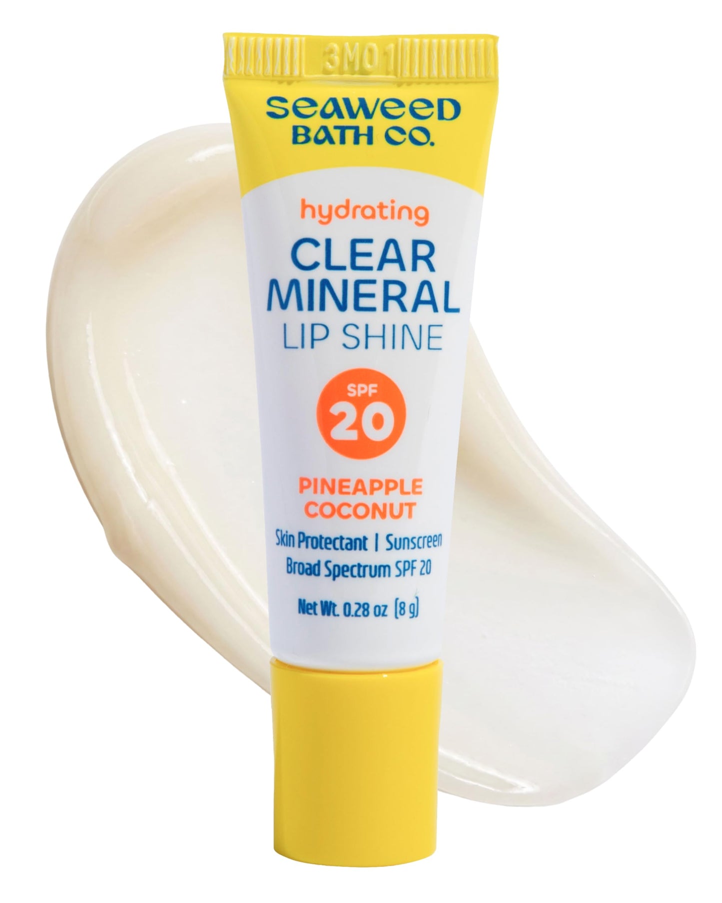 Seaweed Bath Co. Hydrating Clear Mineral Lip Shine - SPF 20 Sunscreen Zinc Oxide Lip Balm - Nourishing Care to Hydrate & Protect Dry, Chapped Lips Beauty and Personal Care The Seaweed Bath Co.