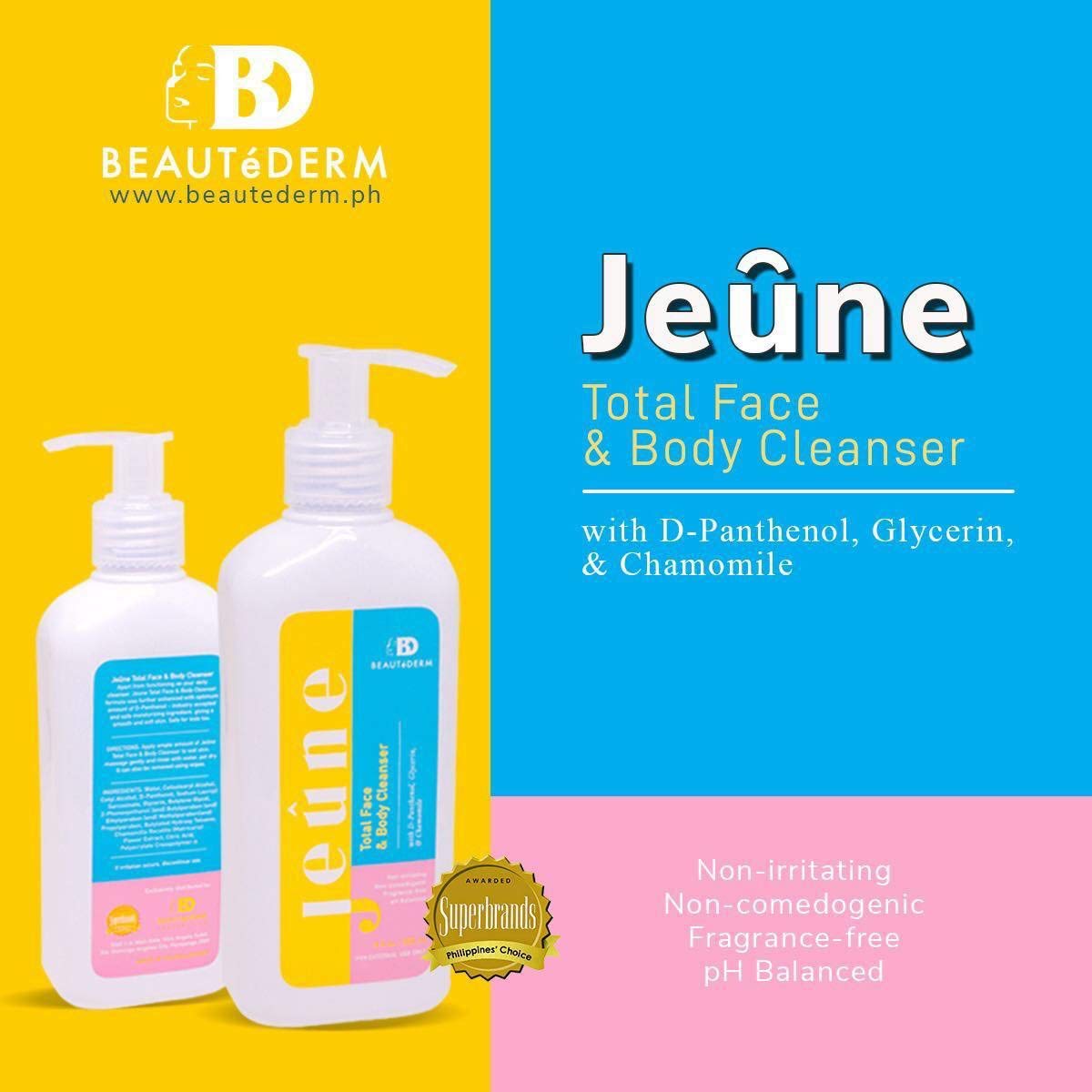BEAUTéDERM Jeune Total Face & Body Cleanser 250 ml Beauty & Personal Care Beautederm