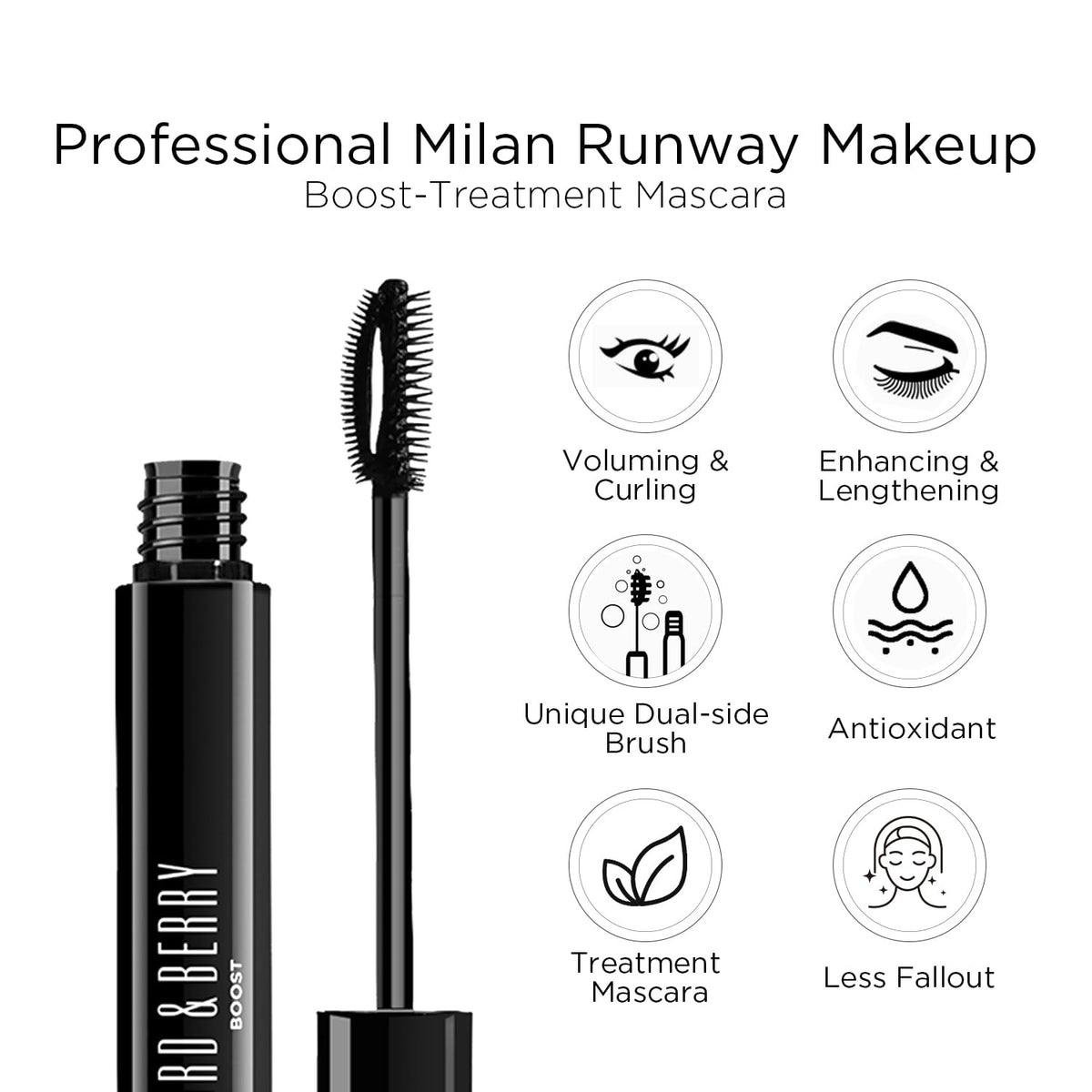 Lord & Berry Boost Treatment MasCare -Lengthening, Lifting & Strengthening Mascara for Healthier, Fuller Lashes, 0.3 fl oz Beauty & Personal Care Lord & Berry