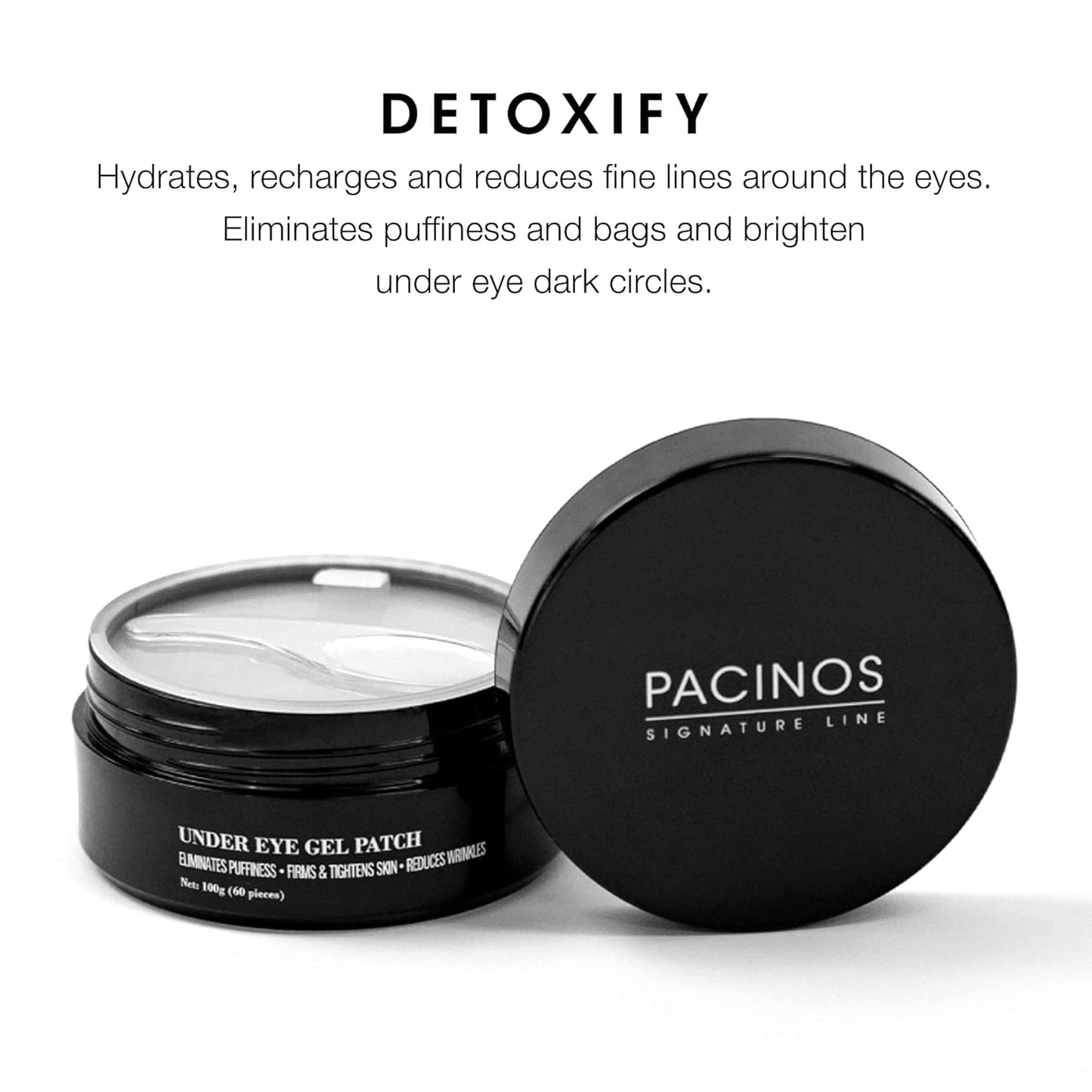 Pacinos Under Eye Gel Patches - Eliminates Puffiness, Smoothes Wrinkles, Brightens Under Eye Darkness - Firms & Tightens Skin with Vitamin E & B5 Beauty & Personal Care Pacinos