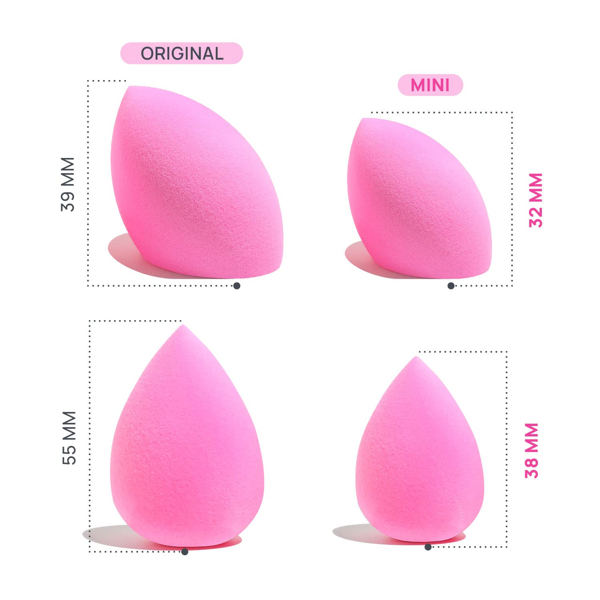 AOA STUDIO Collection MiNi Makeup Sponge Set Blender Latex Free and High-definition of 6 For Powder Cream Liquid, Super Soft Wonder Beauty Cosmetic 3