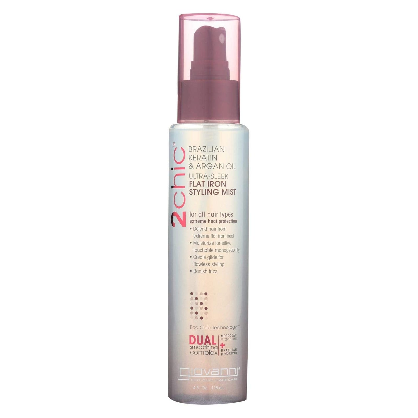 Brazilian Keratin & Argan Oil Flat Iron Styling Mist 4 fl Ounce Liquid Beauty & Personal Care GIOVANNI