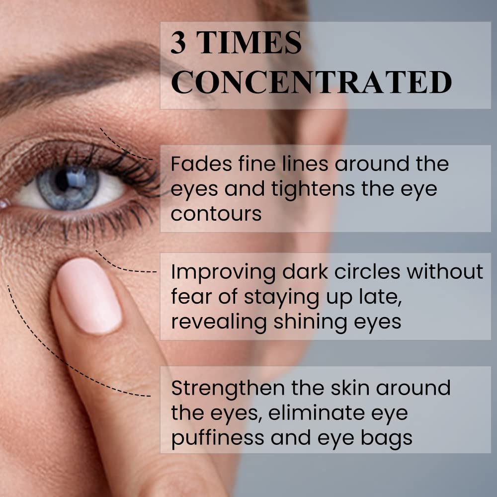 Kleem Under Eye Cream for Dark Circles and Puffy Eyes - Anti Aging Eye Cream with Peptides and Niacinamide that Reduces Eye Bags, Crow's Feet, Fine Beauty & Personal Care Kleem Organics