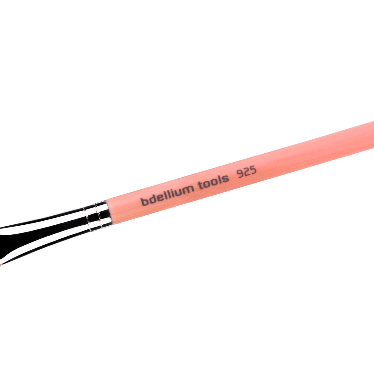 Bdellium Tools Professional Makeup Brush - Pink Bambu Series 925 Duet Fiber Fan - With Soft Synthetic Fibers, For Lightly Apply or Blend (Pink, 1pc)