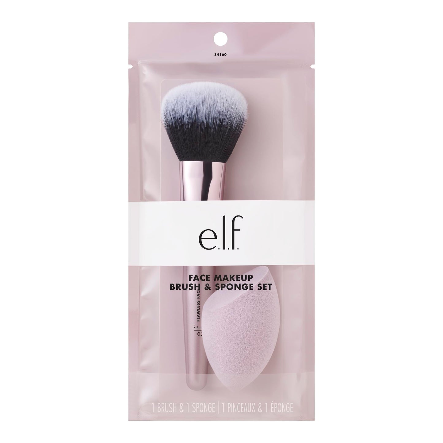 e.l.f. Complexion Brush & Sponge Duo, 2-Step Face Sponge & Makeup Brush Kit For Creating A Flawless Complexion, Vegan Beauty & Personal Care e.l.f.