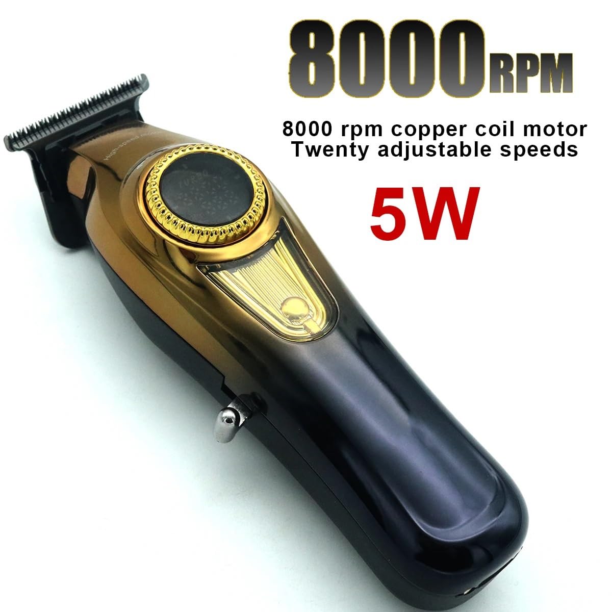GLESVOWIO Pro Hair Clipper Trimmer for Men T-Blade LED Display Rotation Regulation Professional Finishing Machine Beauty and Personal Care GLESVOWIO