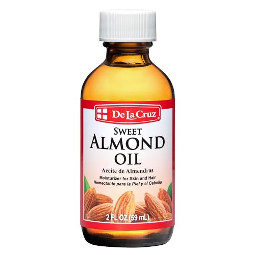 De La Cruz Sweet Almond Oil - Expeller Pressed Almond Oil for Skin and Hair 2 FL. OZ. (59 mL) Beauty & Personal Care De La Cruz