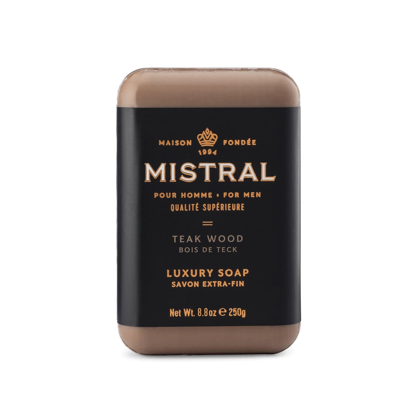 Mistral Teak Wood Luxury Bar Soap for Men | Men’s Natural Soap Bar | Paraben, Phthalates Free | Moisturizing & Triple-Milled Natural Soap for Men Beauty & Personal Care Mistral